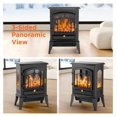 thumbnail image 6 of Electric Fireplace Stove, Freestanding Fireplace Heater with Realistic Flame, 1000/1500W Fireplace Heater, Overheating Safety Device, Thermostat, Adjustable Flame Brightness, 6 of 7