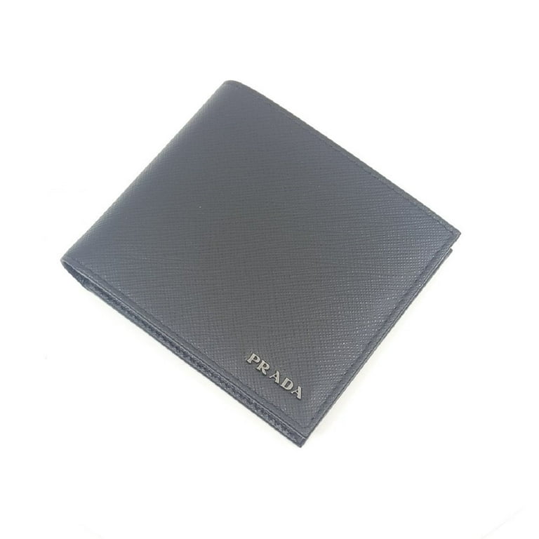 Prada Mens Saffiano Leather Black Bifold Wallet 2M0513