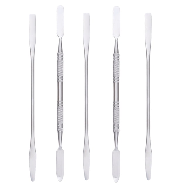 SHISUYAN 5Pcs Stainless Steel Manicure Rod for Makeup Application and Daily Use