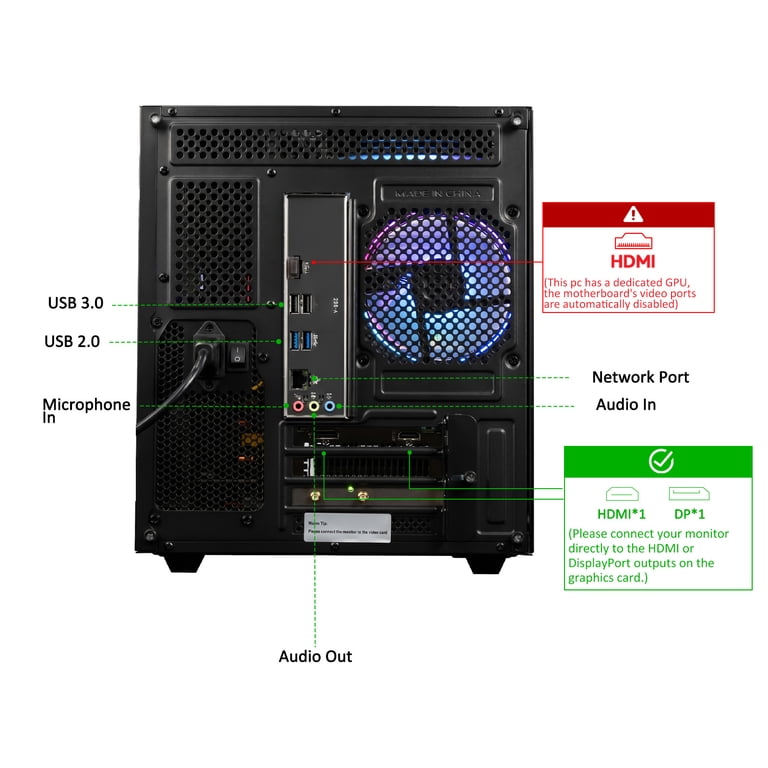 WIWB Gaming PC, Ryzen 5 5600, RX 6500 XT 4GB, 16GB DDR4, 1TB SSD
