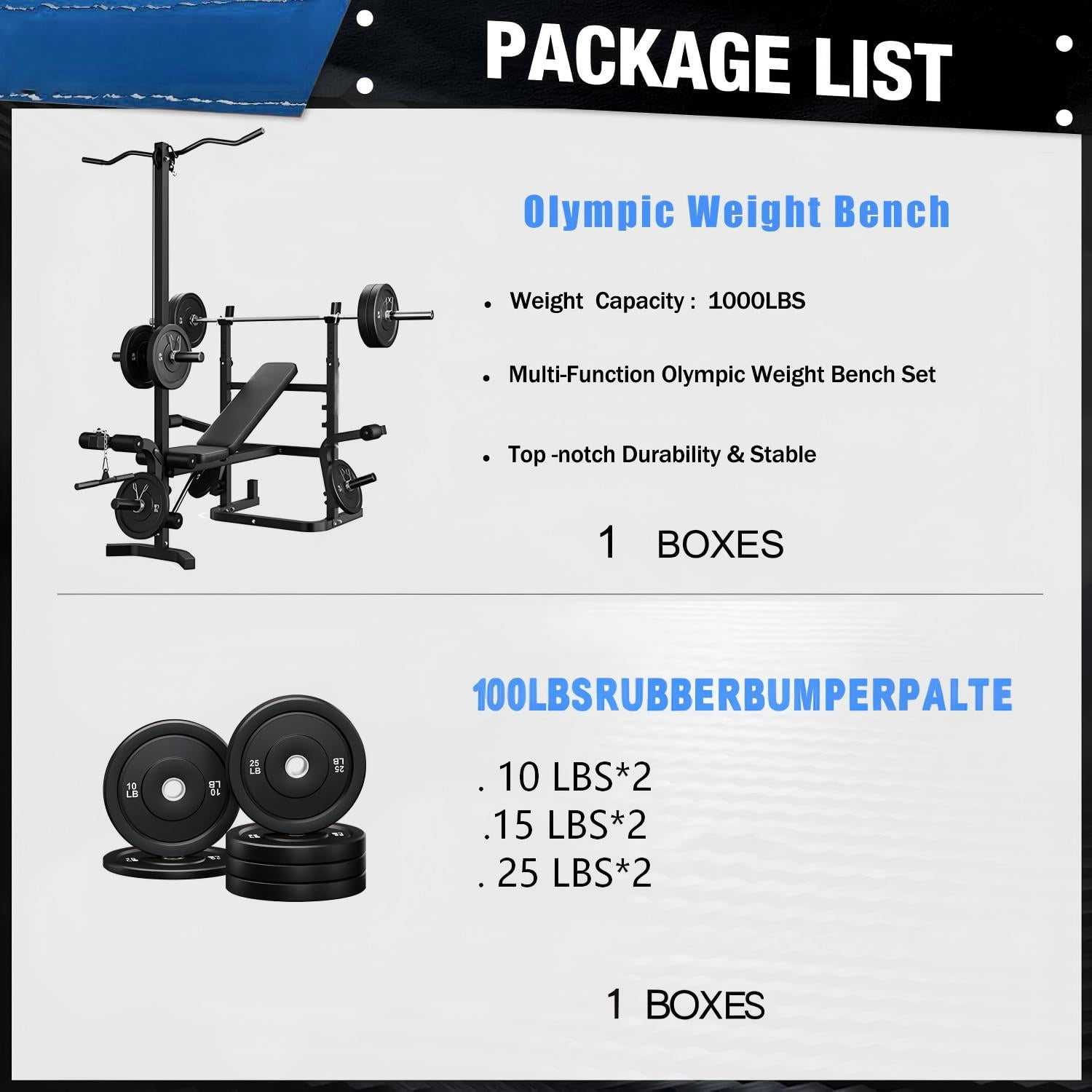 Adjustable Weight Bench 900lbs 9 in 1 with Lat Pull Down,Leg Extension and Leg Curl,Chest Fly and Preacher Curl Workout Bench Multi-Function Strength Training Bench with 140 Plates