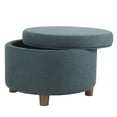 thumbnail image 6 of HomePop Round Storage Ottoman, 6 of 7