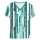 thumbnail image 4 of Camisetas Casuales de las Mujeres Impresas de Manga Corta con Cuello en V Blusa Superior para el Uso Diario Casual, Blusas Casuales de las Mujeres, 4 of 5