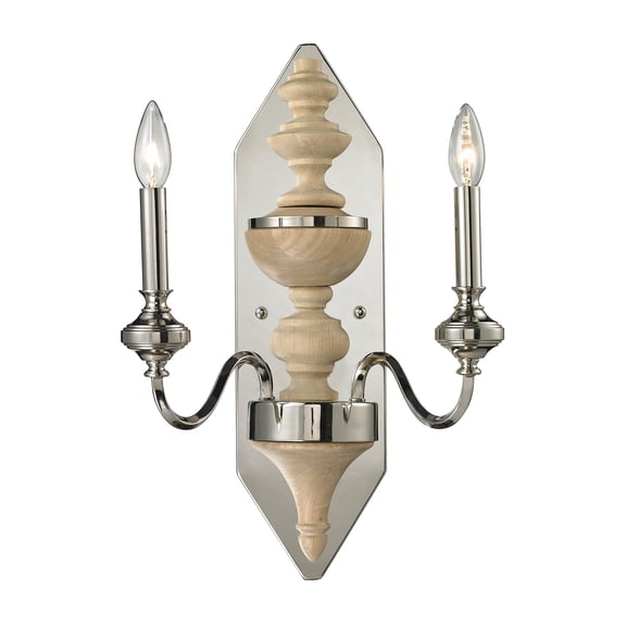 Elk Home 12-Inch Wide Stratford Sconce, Traditional, Chrome