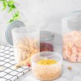thumbnail image 4 of Grain Dispenser Container Snap-button Sealed Tank Kitchen Food Storage Tank Stackable Clear Plastic Box Kitchen Cereal Can, 1L, 4 of 6