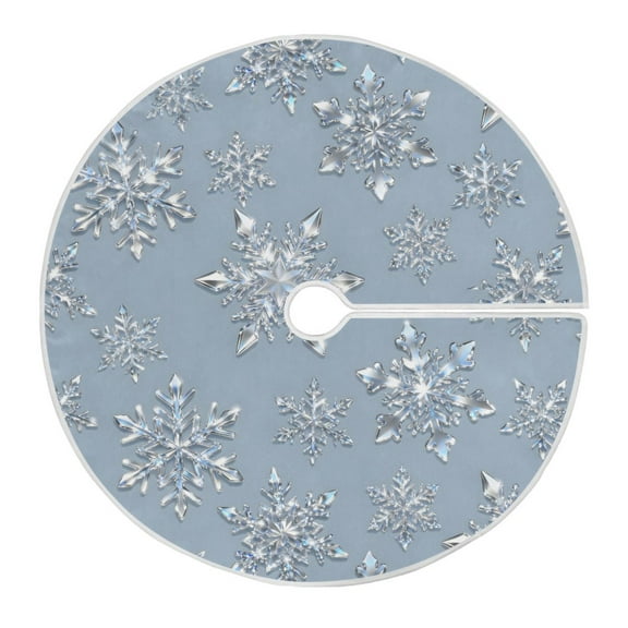 Ryvnso Christmas Tree Skirt Snowflakes-w1 Xmas Tree Skirts Ornament Home Decorations 35.4"