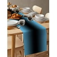 thumbnail image 6 of nqOlkjepod Blue Black Ombre Table Runner 72 Inches Long Farmhouse Dress Scarves, Modern Gradient Abstract Art Dining Tablerunner for Coffee Table/Kitchen Island/Party Décor, 18" x 72", 6 of 8