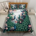 thumbnail image 3 of Lotusprinthandmade Peacock Lovers Quilt Bedding Set (White Binding) 5 Sizes (Made in Vietnam) (55x60), Inspired Quilt Set for Lovers, 3 of 6