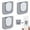 3 Gray, variant on Gustave 3 Pcs Magnetic Remote Control Holder Wall Mount No-Drill Self-Adhesive Organizer Storage for TV, Fan, Air Conditioner Remotes