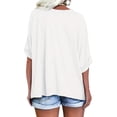 thumbnail image 5 of Women's Oversized V-Neck T-Shirts Summer Casual Loose Fit Short Sleeve Top Tees, 5 of 6