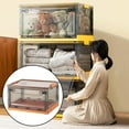 thumbnail image 3 of Organizador de almacenamiento plegables Sunnimix Contenedores de almacenamiento plegables marrón naranja, 3 of 8