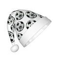 thumbnail image 2 of Haiem Happy Soccer Pattern Santa Hat Confortable Velvet Christmas Hat for Christmas Party Favors Fit for Adults and Kids, 2 of 6