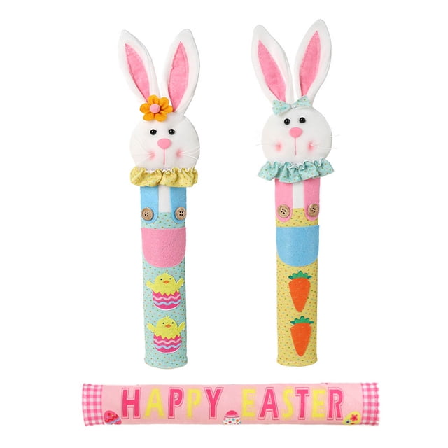 3 Pieces Easter Refrigerator Door Handle Decorations Cute Fridge Handle For Freezer Oven And Dishwasher Kitchen Decor