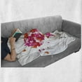 thumbnail image 6 of Love Soft Flannel Fleece Throw Blanket, Heart Filled Butterflies Soul Mate Real True Deep My Dear Illustration, Cozy Plush for Indoor and Outdoor Use, 60" x 80", Multicolor, by Ambesonne, 6 of 6