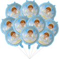 thumbnail image 4 of Globos redondos de helio para decoración del piezas, 10 Fiesta Temática, 18 pulgadas, para bautizo en español, bautizo del Oeste, Globos de aluminio para bebé, juguetes para niños, 4 of 4