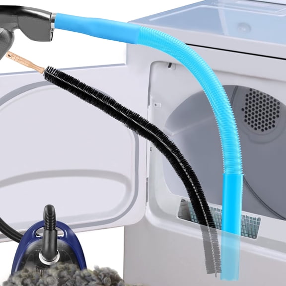 EEEkit 2pcs Dryer Vent Cleaning Kit, Flexible Dryer Lint Brush, Vacuum Hose Attachment Lint Remover