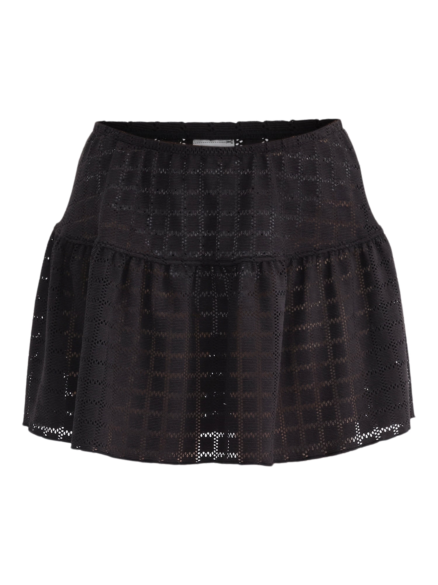 No Boundaries Women's Crochet Swim Coverup Skirt, Sizes XXS-XXL