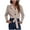 Khaki, variant on Women's Cropped Corduroy Jackets Casual Long Sleeve Lapel Cardigan Button Coats with Belt Soft Trendy Plain Jackets