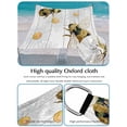 thumbnail image 4 of Bees Inset Sun Shade Sail 12' x 16', Daisy Watercolor Floral White Wood Grain Striped Rectangle Outdoor Sunshade Canopy, Waterproof UV Block Patio Covers for Garden Yard Beach, 4 of 9
