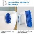 thumbnail image 4 of SUGARDAY Scrub Brush Comfort Grip & Stiff Bristles Heavy Duty Cleaning Scrubber for Bathroom Shower Tub Carpet Floor - Pack of 2 (Blue), 4 of 8