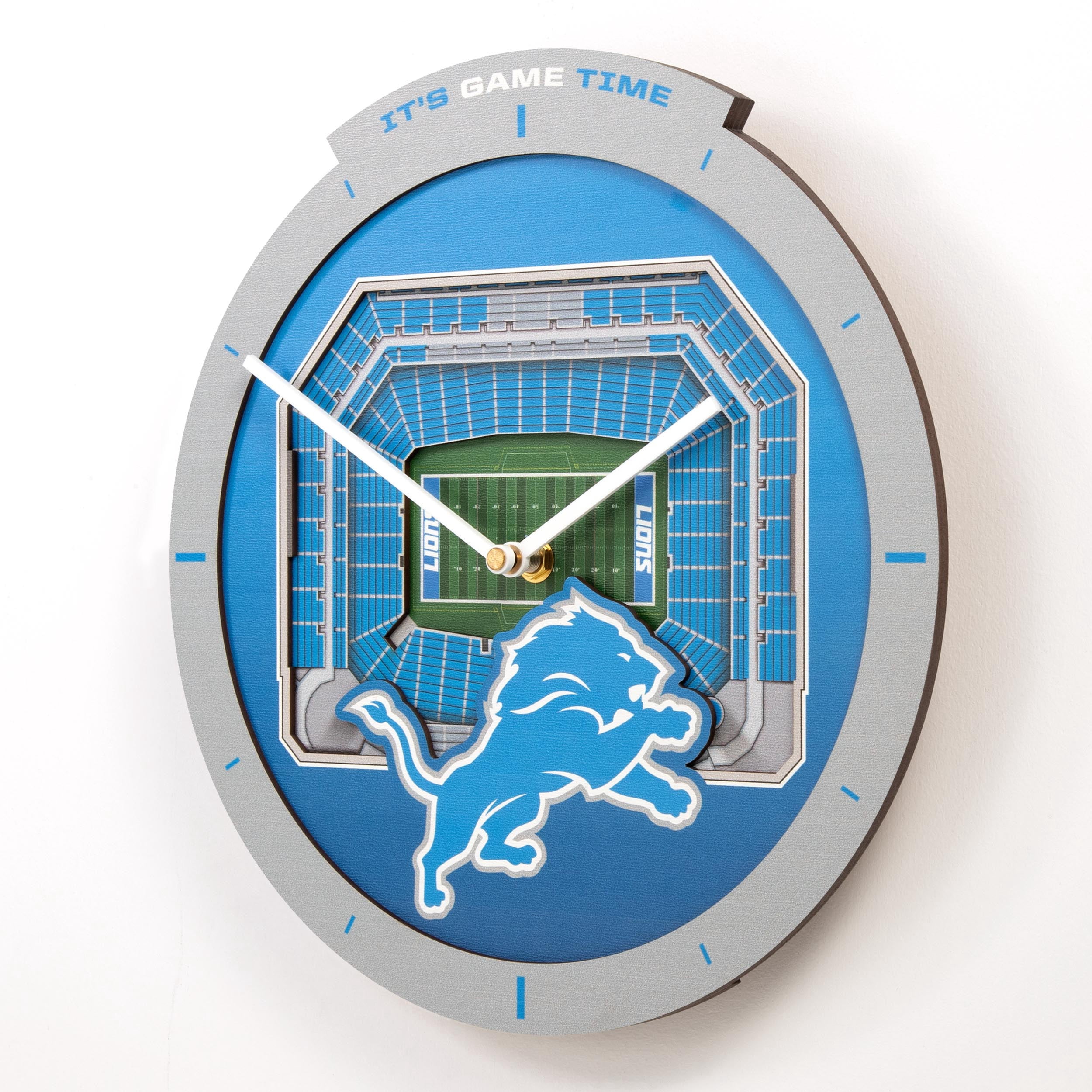 YouTheFan NFL Detroit Lions Stadiumview 3D Wall Clock