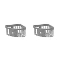 thumbnail image 1 of Transemion Practical bathroom storage Plastic Bathroom Kitchen Storage Rack Organizer Shower Shelf bathroom storage suction shelf Grey 2Set, 1 of 6