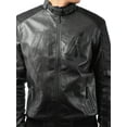 thumbnail image 4 of Ma Croix Mens Classic Motorcycle Winter Biker PU Leather Jacket S-XL, 4 of 6