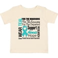 thumbnail image 3 of Inktastic Ovarian Cancer I Wear Teal Ribbon Tribute Boys or Girls Baby T-Shirt, 3 of 5
