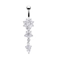 thumbnail image 2 of Hi,Fancy Steel Crystal Rhinestone Belly Button Ring Navel Piercing Navel Bar Navel Piercing Rings Dangle Belly Rings, 2 of 8