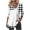 White, variant on Enjoytime Women Blouses Patchwork V-Neck Long Sleeve Buttons Down Shirts Trendy Business Casual Tops 2025 Fall Winter Fashion Clothing Wine L