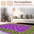 thumbnail image 2 of ODIKA 3'x5' Machine Washable Non-Slip Area Rug, Vibrant Carnival Color Splash High Traffic Rug, Purple, 23465, 2 of 7