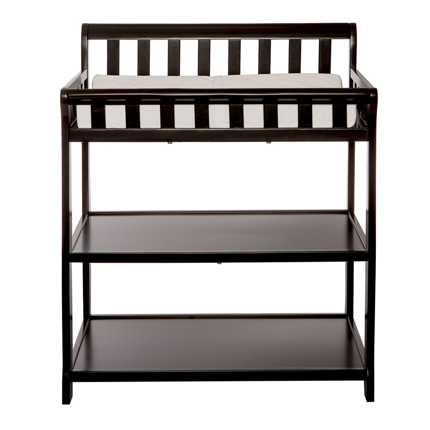 Nursery Essentials Bundle of Dream On Me Aden Convertible 4 in 1 Mini Crib, Dream On Me Ashton Changing Table, with a Dream On Me Sunset 3” Extra Firm Fiber Portable Crib Mattress, Black