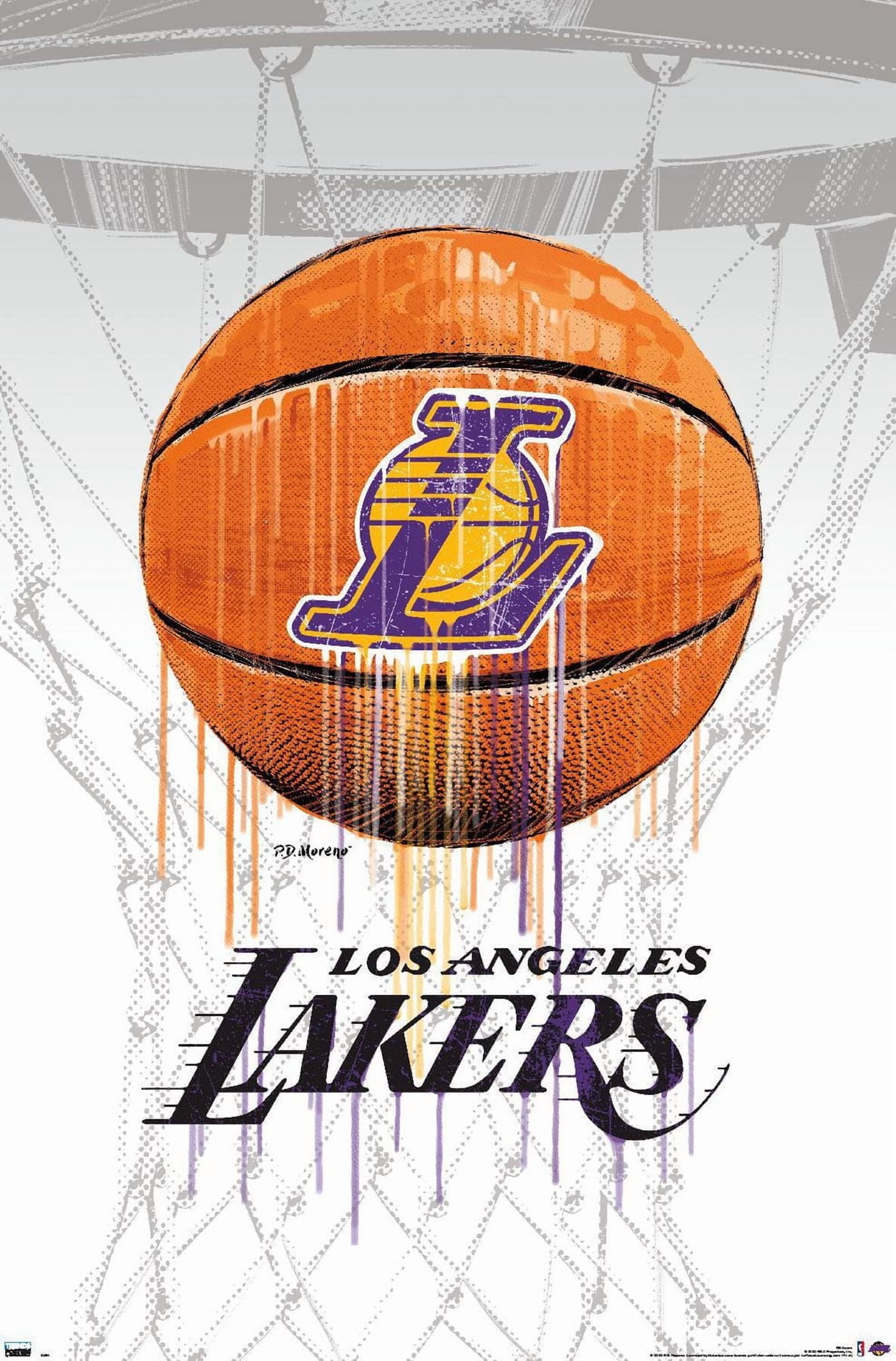 NBA Los Angeles Lakers - Drip Ball 20 Wall Poster, 22.375" x 34"