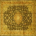 thumbnail image 1 of Ahgly Company Machine Washable Indoor Square Persian Yellow Traditional Area Rugs, 6' Square, 1 of 4