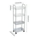 thumbnail image 3 of Carrito de almacenamiento con ruedas de 4 niveles, transparente, organizador de cocina y baño, carrito multiusos móvil con ruedas para el hogar y la oficina., 3 of 6