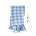 thumbnail image 2 of Kitchen Towels Set of 2, 100% Cotton Soft Absorbent Ruffled Gingham Dish Towels 18"x28" Tea Cloths, Classic Plaid Pattern, Decorative For Farmhouse Charm, Drying Dishes, Reusable And Durable, 2 of 8