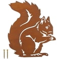 thumbnail image 1 of Squirrel Decoration Rusty Squirrel Sitting Garden Ornament Metal Natural Rust Patina for Decorative Garden Wooden Garden Decoration Figurines, 1 of 5
