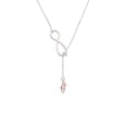 thumbnail image 2 of Delight Jewelry Silvertone Mini Pink Running Shoe Silver tone Elegant Infinity Lariat Necklace, 2 of 4
