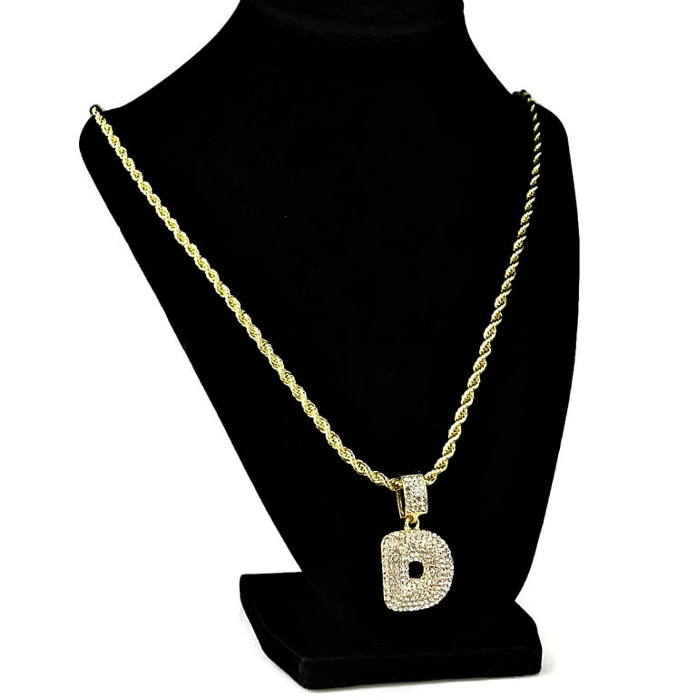 Bubble Letter Initial Necklace - The M Jewelers