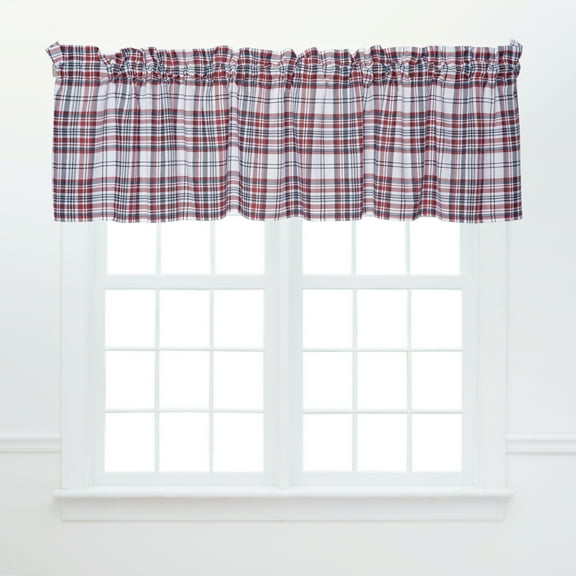 Benjamin Red & Blue 100% Cotton Set of 2 Americana Window Valances 15" x 72"