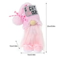 thumbnail image 2 of 9.8 Inch Pink Plush Gnomes Valentines Day Gnome Plush Decor Home Holiday Decor Pink Anti-Cancer Theme Faceless Dwarf Doll Faceless Dwarf Doll Gnomes, 2 of 9