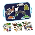 thumbnail image 1 of Tablero de cuentos de fieltro para niños y niñas de 3 años en adelante, juego de guardería sensorial plegable y portátil, regalos del Día cabra, 1 of 8