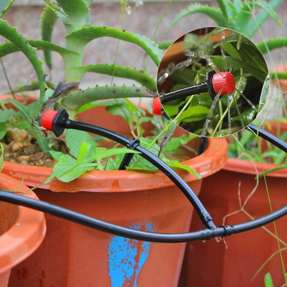 Drip Irrigation System, 82FT 30 Water outlet Garden Irrigation System Blank Distribution Tubing Watering Drip Kit Automatic Irrigation Equipment Equipment for Garden Greenhouse, Flower Bed,Patio,Lawn