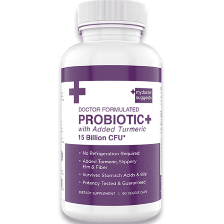 Probiotic Plus with Prebiotics and Added Tumeric - End Digestive System Issues for Women, Men and