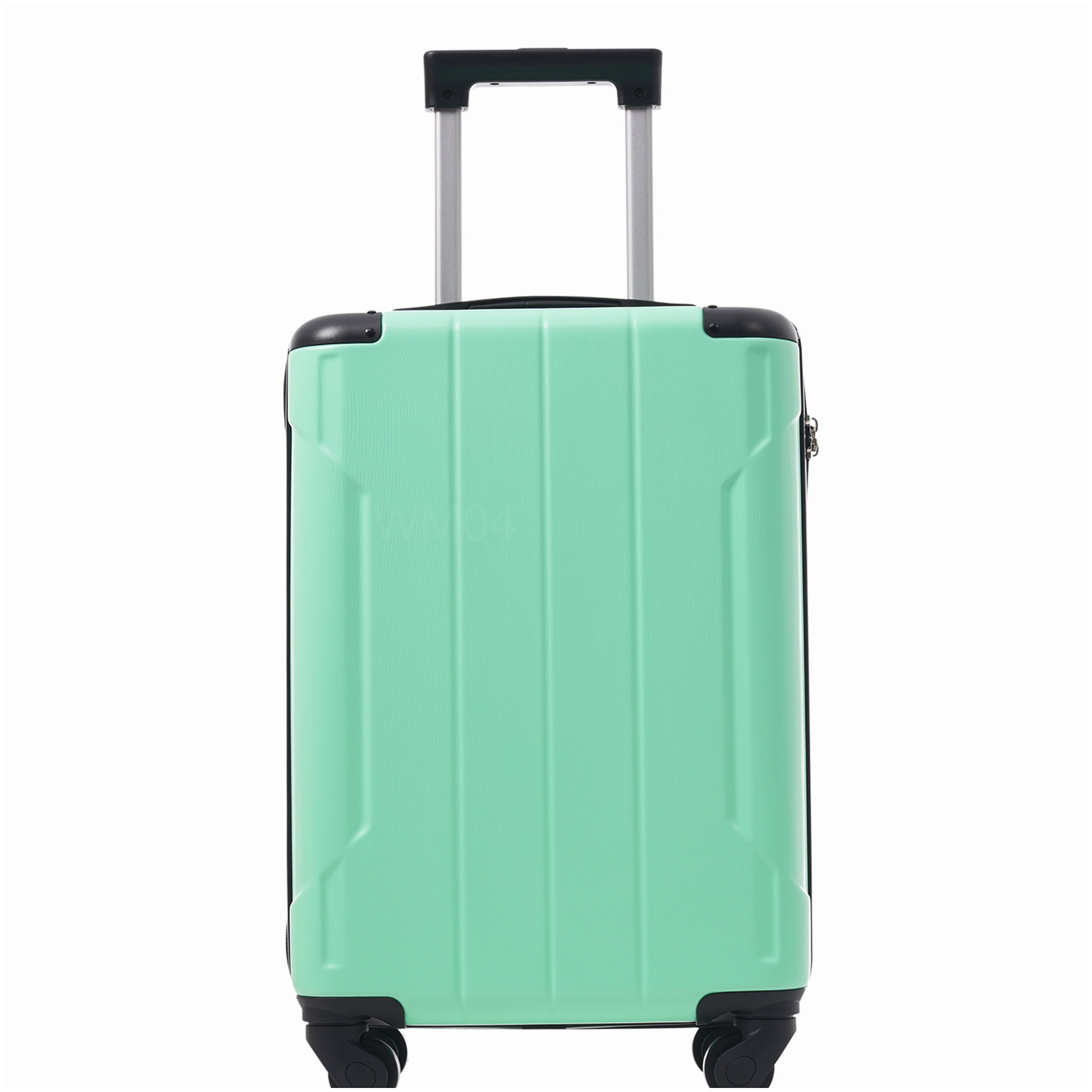 20 Inch Carry On Suitcase with Spinner Wheels & TSA Lock, Lightweight ABS Hardshell Luggage with Packing Cubes, Creamy Green
