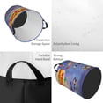 thumbnail image 4 of Phineas And Ferb Laundry Hamper Basket with Handles, Lightweight Storage Basket Toy Organizer Dirty Laundry Basket Waterproof for College Dorms, Bedroom, Bathroom, 4 of 7