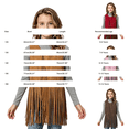 thumbnail image 4 of GiLiling Girl's Faux Suede Tassel Vest Tops Sleeveless Kids Vests Western Retro Boho Waistcoat Cowgirl Jacket Cardigan (Gold, 11-12 Years), 4 of 7