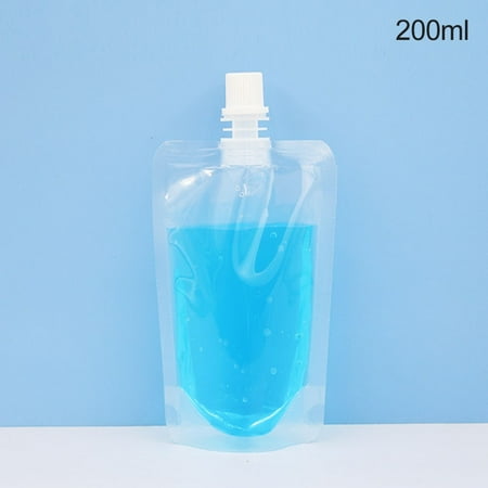 

Transparent Beverage Flasks Standing Liquor Pouch Portable Plastic Drinks Bag