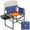 Blue, variant on SUNNYFEEL Heated Camping Directors Chair, Heavy Duty,Oversized Outdoor Portable Heating Folding Chair with Side Table, Pocket for Beach, Fishing,Trip,Picnic,Lawn,Concert Foldable Camp Chairs