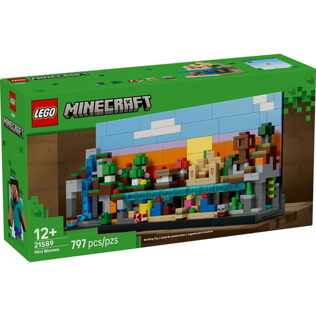 LEGO Minecraft Biomes Miniatures, Art Inspiré des Jeux Vidéo, Ensemble de Construction 21589